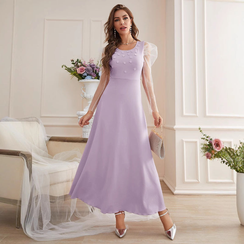 Vestido Feminino Elegante Manga Longa