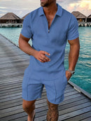 Conjunto Masculino Camisa e Shorts Casuais
