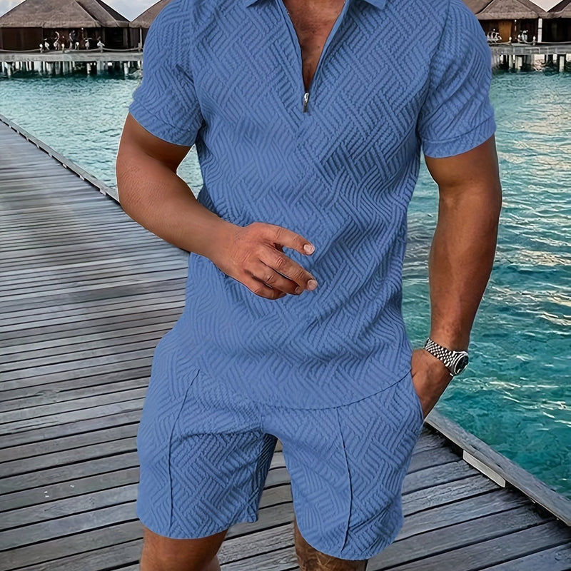Conjunto Masculino Camisa e Shorts Casuais