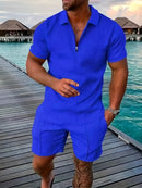 Conjunto Masculino Camisa e Shorts Casuais