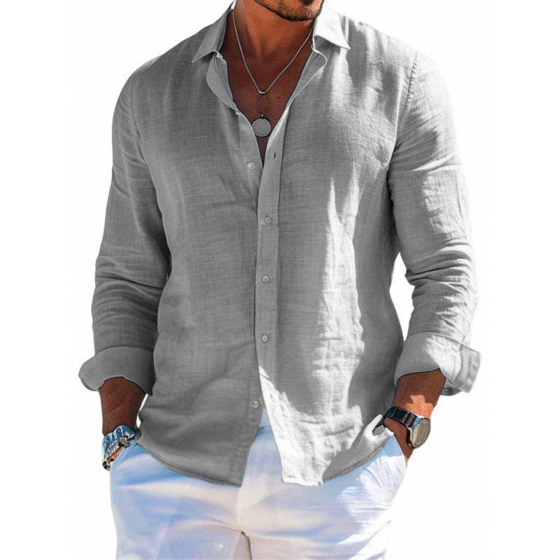 Camisa Masculina Manga Longa Plus Size