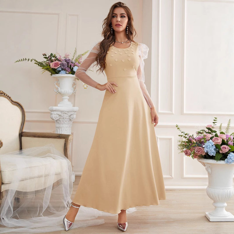 Vestido Feminino Elegante Manga Longa