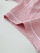 Pijama Feminino Rosa com Bordado Coração