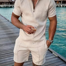 Conjunto Masculino Camisa e Shorts Casuais