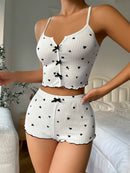 Pijama Feminino com Estampa de Coração