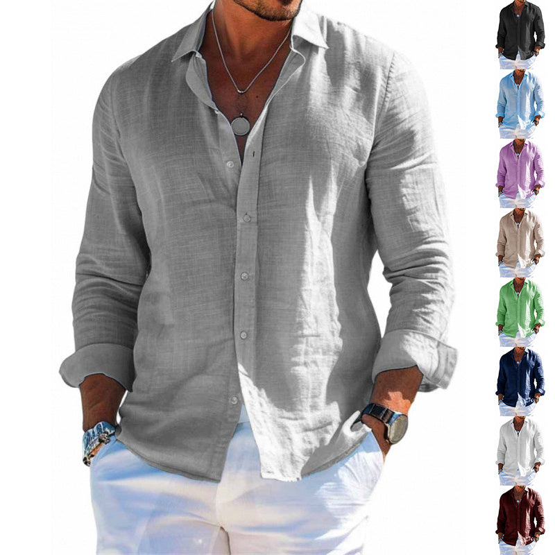 Camisa Masculina Manga Longa Plus Size