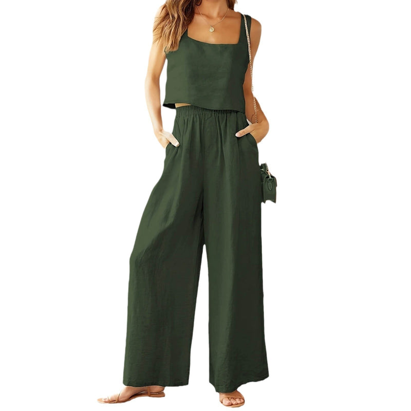 Conjunto Feminino Regata e Calça Larga
