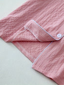 Pijama Feminino Rosa com Bordado Coração