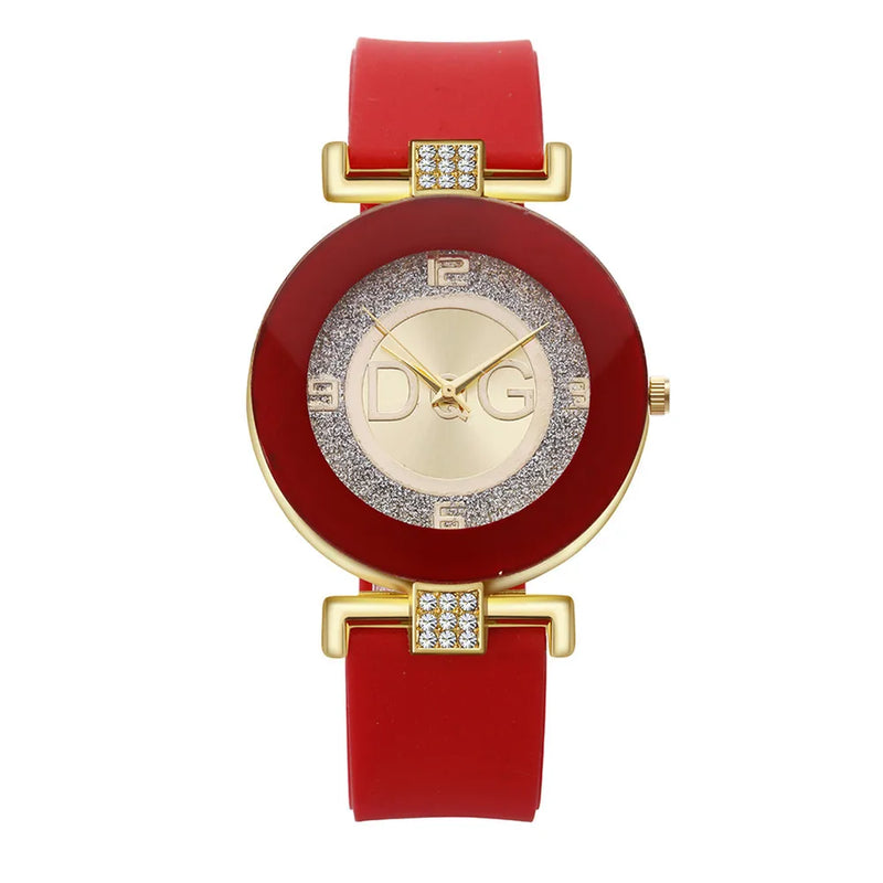 Fashion Ladies Simple Large Dial Quartz Watch Casual Sport Black White Silicone Women's Clock versatile dress Gift Watches