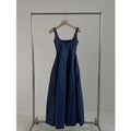 2025 Summer New Korean Version Waist-closing to Make You Look Slim Simple Sleeveless Mid-length Skirt Suspender Dress for Women