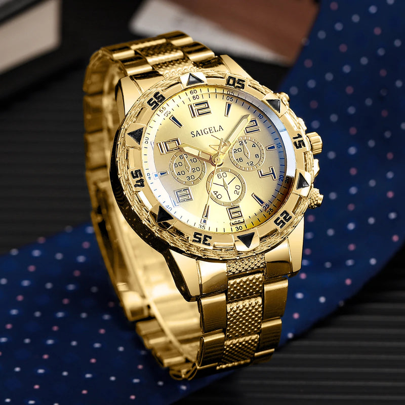 Luxury Large Dial Mens Quartz Watch Fashion Men Business Watches Casual Clock Reloj Hombre