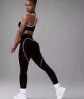 Seamless Beautiful Back Yoga Bra Peach Hip High Elasticity Fast Drying Hip Lifting Tight Running Fitness Yoga Pants Womens Set