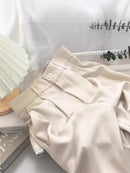 High Waist Women Suit Pants Fall Straight