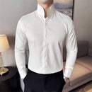 Fashion High collar Shirts Men