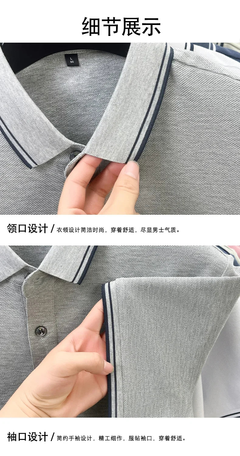 Luxury brand polo shirt short sleeved men's fashionable embroidered top summer 100% cotton comfortable breathable casual T-shirt