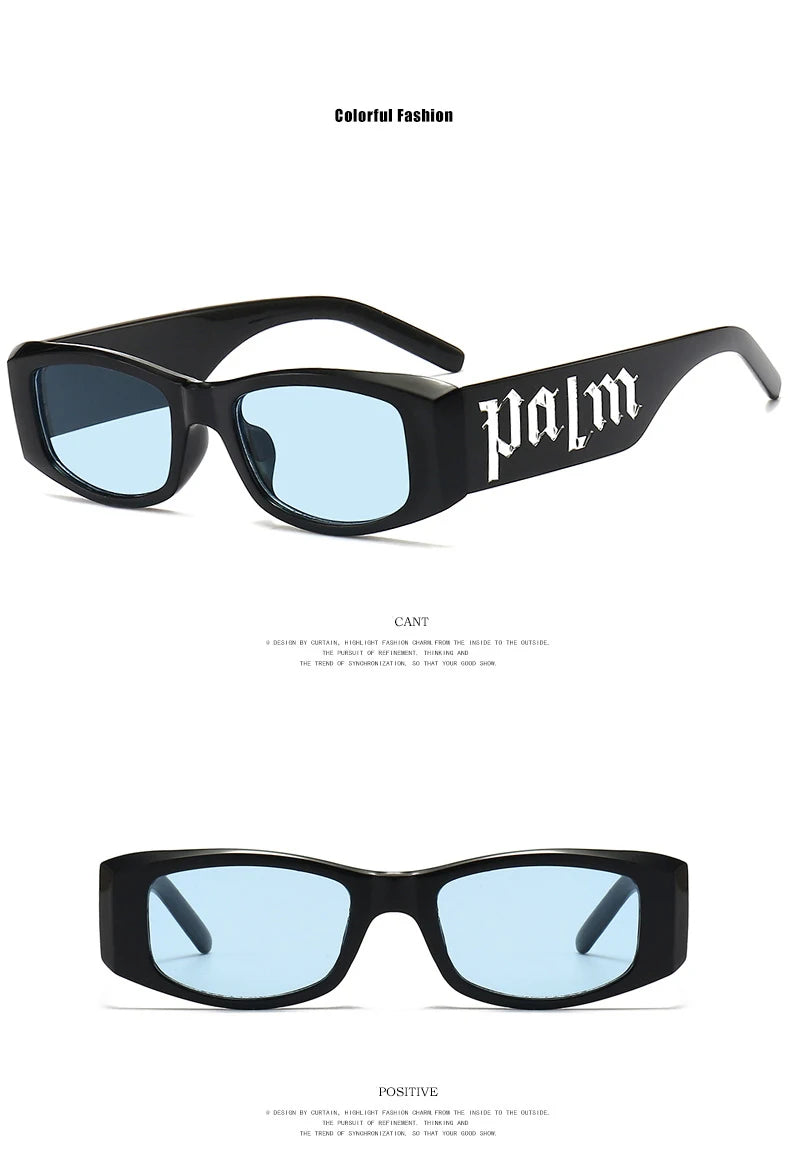 2PCS Small Frame Letter Sunglasses, New Instagram Influencer Sunglasses, Punk Trend Runway Sunglasses 3059(5326)
