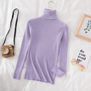 2025 Women Turtleneck Sweater Knitted Soft Pullovers