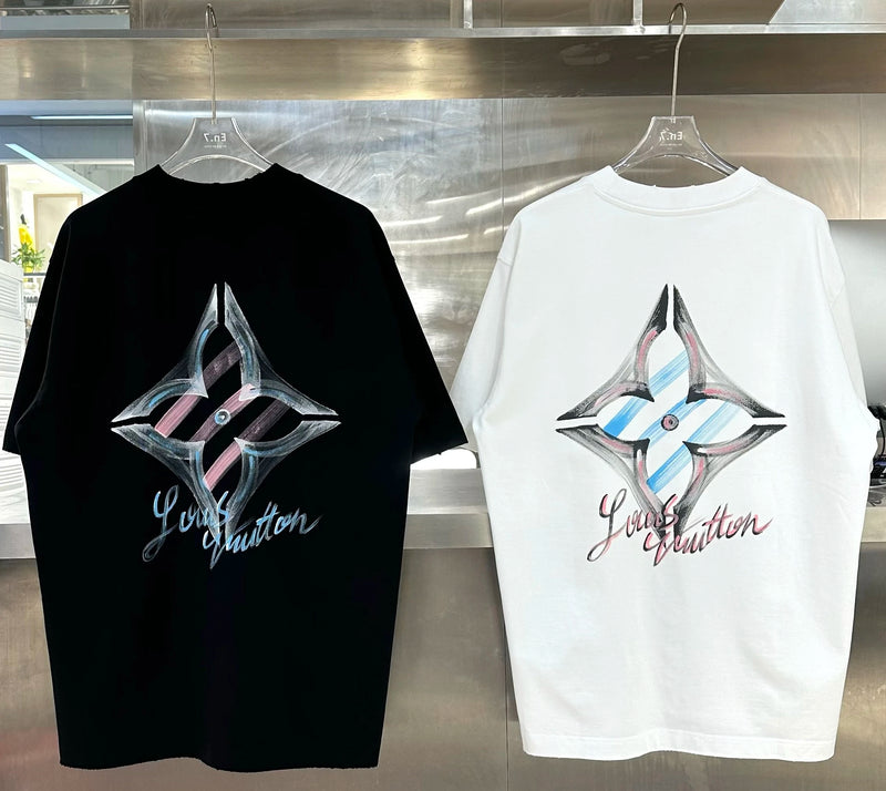 Trendy Brand New Product Design Men's and Women's Loose Round Neck Fashion Versatile Couple's Same Ins Pure Cotton Top