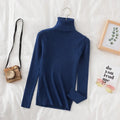 2025 Women Turtleneck Sweater Knitted Soft Pullovers