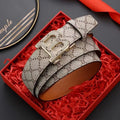 New luxury brand men's belt fashion business alloy needle buckle men's belt B buckle head waist belt for men