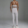 Seamless Beautiful Back Yoga Bra Peach Hip High Elasticity Fast Drying Hip Lifting Tight Running Fitness Yoga Pants Womens Set