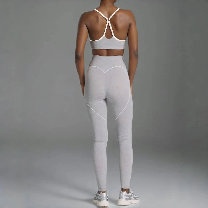 Seamless Beautiful Back Yoga Bra Peach Hip High Elasticity Fast Drying Hip Lifting Tight Running Fitness Yoga Pants Womens Set