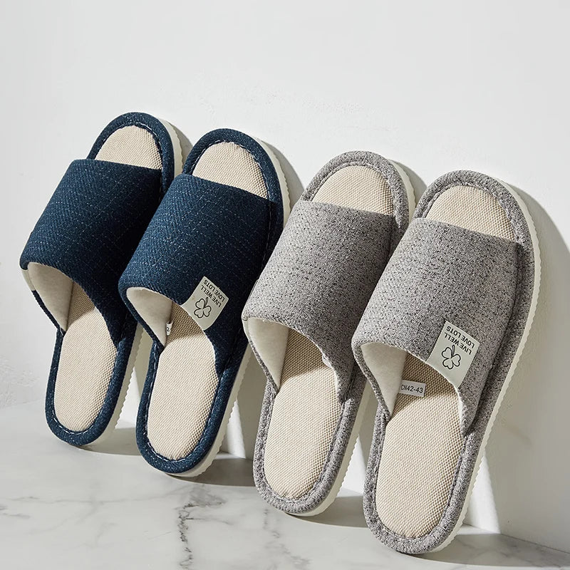 Home Linen Slippers For Men In Spring&Autumn
