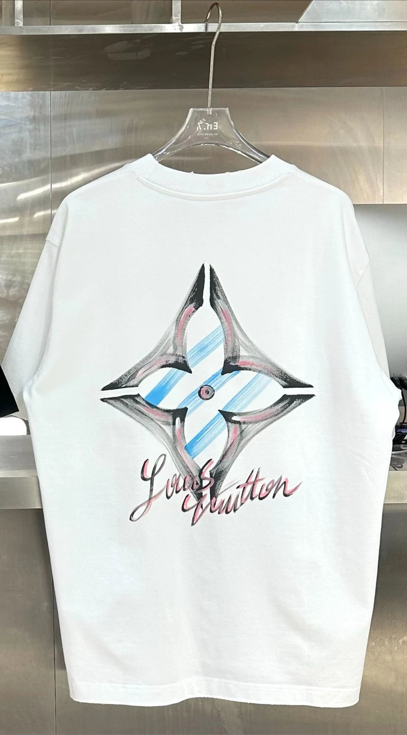 Trendy Brand New Product Design Men's and Women's Loose Round Neck Fashion Versatile Couple's Same Ins Pure Cotton Top