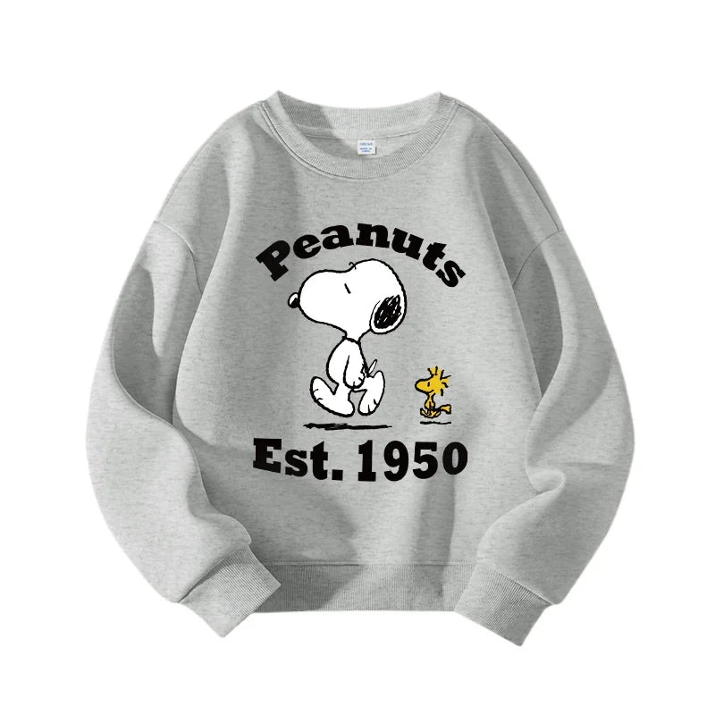 Snoopy Boys' Hoodie Spring and Autumn 2024 New Style Handsome Boys' Long Sleeve Boys' Bottom Shirt Children's Korean Version Top