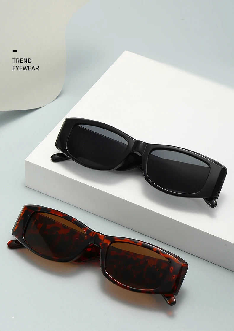 2PCS Small Frame Letter Sunglasses, New Instagram Influencer Sunglasses, Punk Trend Runway Sunglasses 3059(5326)