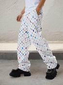 Men Straight Leg Streetwear White Baggy Jeans