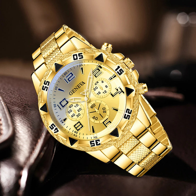 1PCS Luxury Men's Watch Business Trend Fashion Quartz Watch Suitable for Daily Clothing Matching Perfect Gift for Friends or Dad
