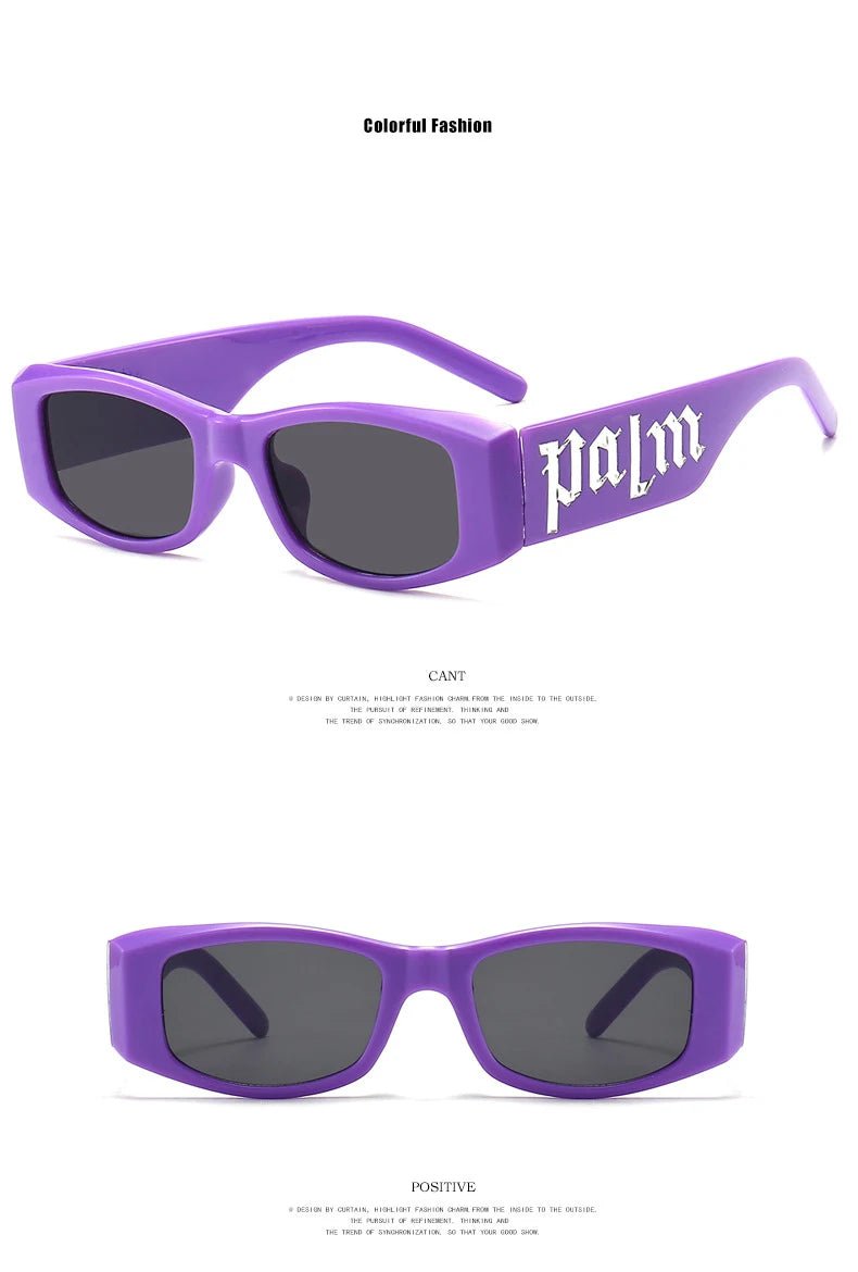 2PCS Small Frame Letter Sunglasses, New Instagram Influencer Sunglasses, Punk Trend Runway Sunglasses 3059(5326)