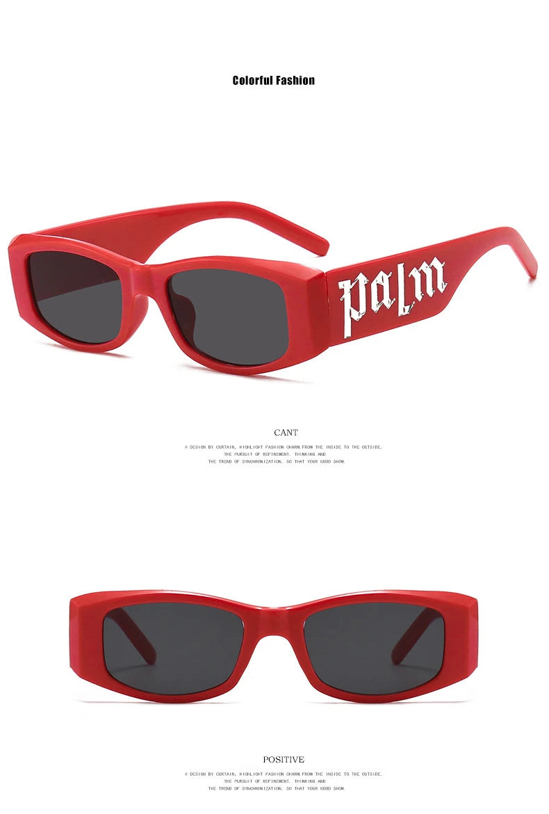2PCS Small Frame Letter Sunglasses, New Instagram Influencer Sunglasses, Punk Trend Runway Sunglasses 3059(5326)