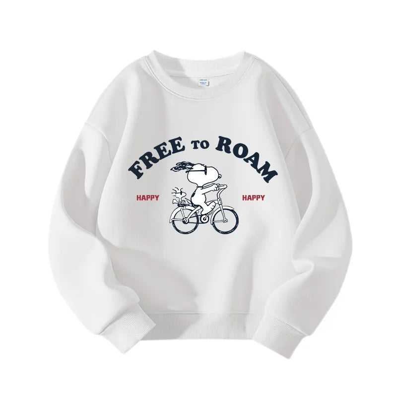 Snoopy Boys' Hoodie Spring and Autumn 2024 New Style Handsome Boys' Long Sleeve Boys' Bottom Shirt Children's Korean Version Top