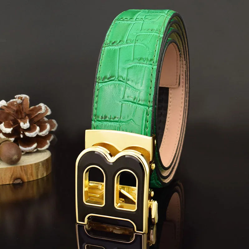 High Quality B Letter White Belt Men Classic Exquisite Designer Belt Men Fashion Luxury Designer Leather Belt