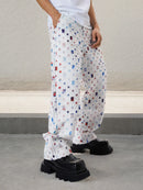 Men Straight Leg Streetwear White Baggy Jeans