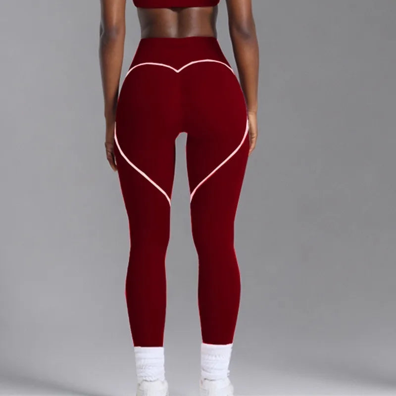 Seamless Beautiful Back Yoga Bra Peach Hip High Elasticity Fast Drying Hip Lifting Tight Running Fitness Yoga Pants Womens Set