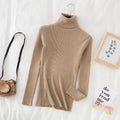 2025 Women Turtleneck Sweater Knitted Soft Pullovers