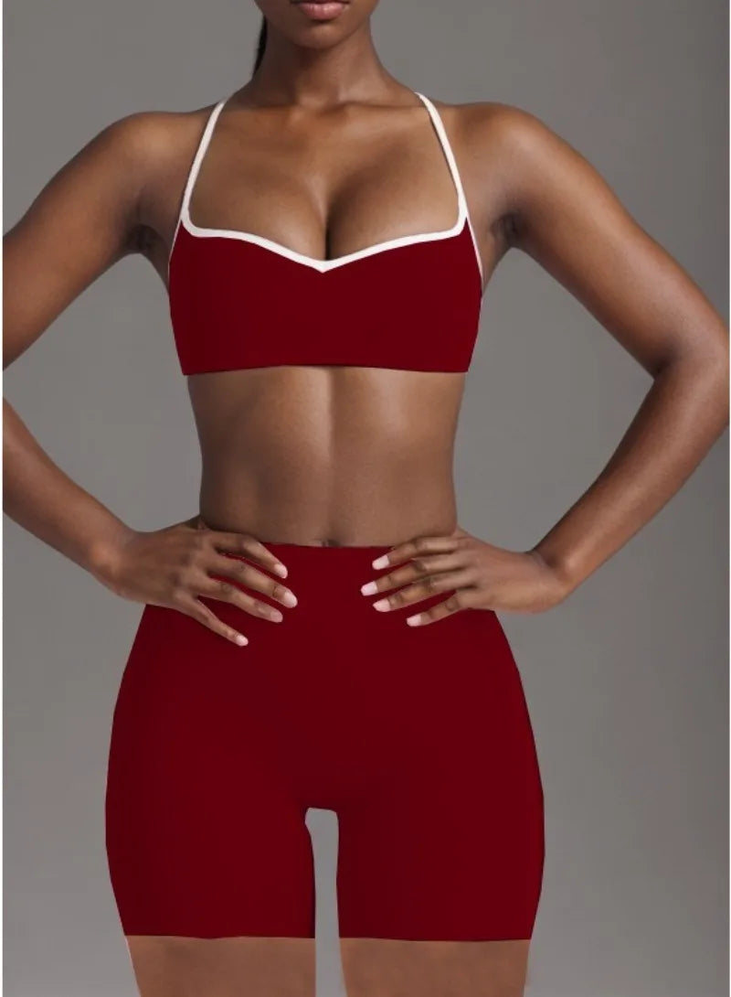 Seamless Beautiful Back Yoga Bra Peach Hip High Elasticity Fast Drying Hip Lifting Tight Running Fitness Yoga Pants Womens Set