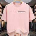 Summer men's 100% cotton casual loose fit large letter print round neck short sleeved T-shirt top High Street Unisex style