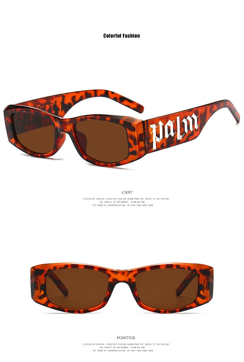 2PCS Small Frame Letter Sunglasses, New Instagram Influencer Sunglasses, Punk Trend Runway Sunglasses 3059(5326)