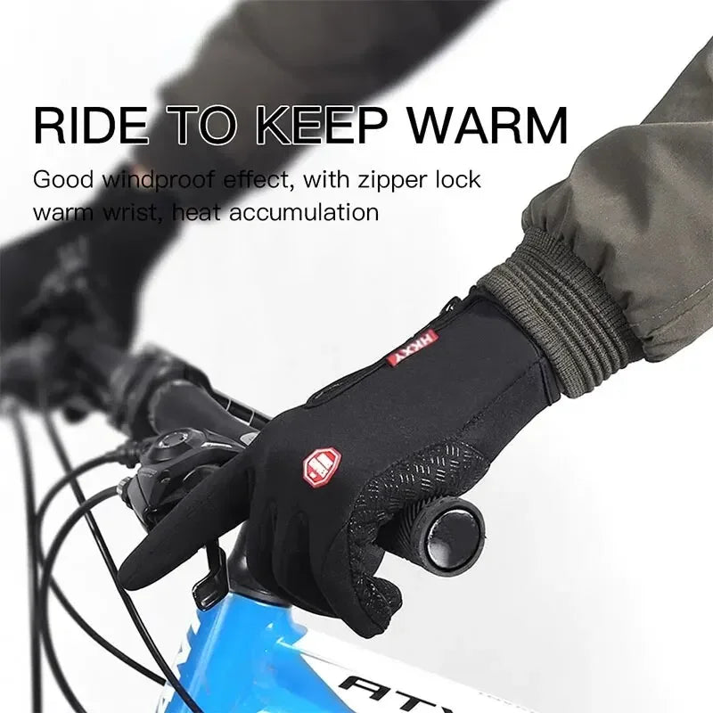 Ski Gloves Grab Velvet Touch Screen Gloves Autumn and Winter Warm