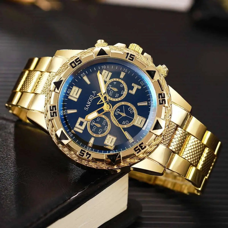 Luxury Large Dial Mens Quartz Watch Fashion Men Business Watches Casual Clock Reloj Hombre