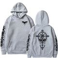 Men Hooded Sweatshirt 2025 Trendy Winter Autumn Sportswear Viking Rune Raven Design Urban Streetwear Cozy Outerwear Men's Hoodie