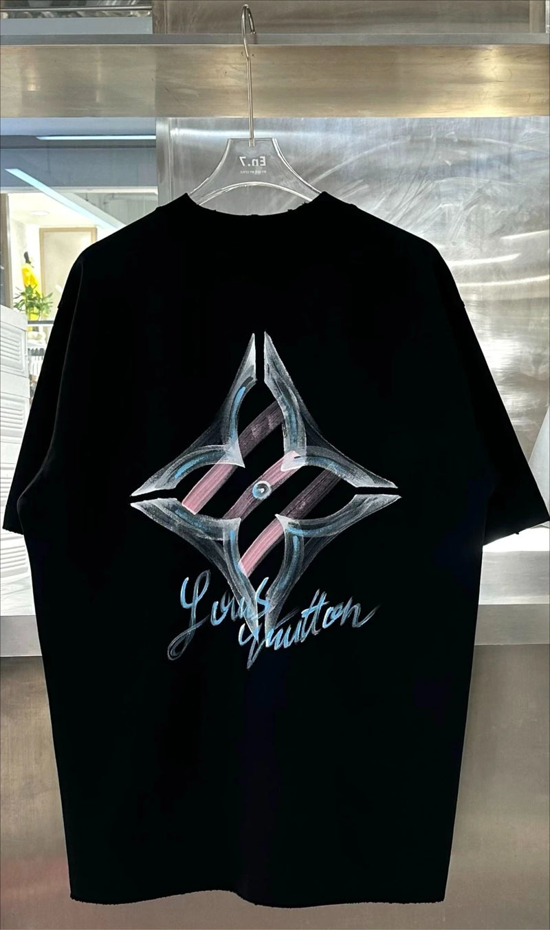Trendy Brand New Product Design Men's and Women's Loose Round Neck Fashion Versatile Couple's Same Ins Pure Cotton Top