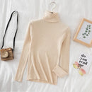 2025 Women Turtleneck Sweater Knitted Soft Pullovers