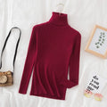 2025 Women Turtleneck Sweater Knitted Soft Pullovers