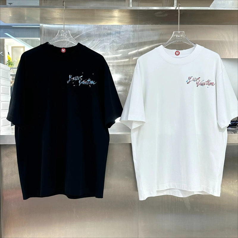 Trendy Brand New Product Design Men's and Women's Loose Round Neck Fashion Versatile Couple's Same Ins Pure Cotton Top
