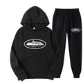 NICE Loose Unisex Fleece-lined Printed Sweatshirt Hoodie Set Devil Prisoner Pattern New Style Female Male Casual Comfortable Tra